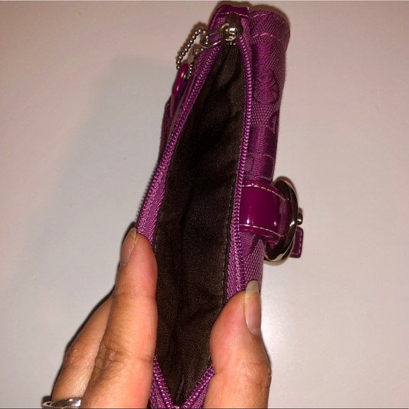 SOLD Coach - Canvas Stitched Wristlet - Picture 5 of 9